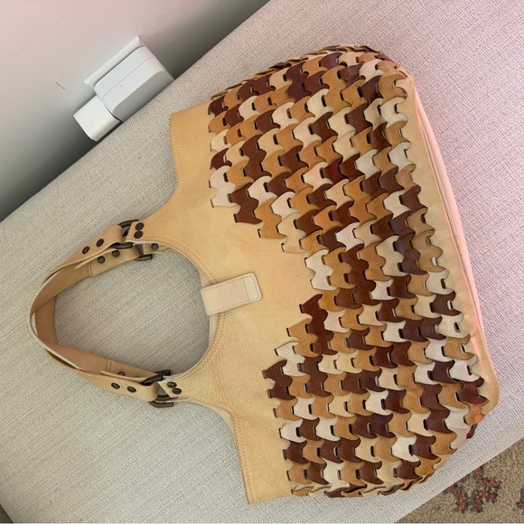 Mulberry Tan and Brown Woven Tote - Picture 2 of 6